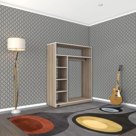 Resim Kenz Life Giysi Dolabı 5 Raf ve 1 Askı Bölmesi ile 150 cm Yükseklik 120 cm Genişlik 