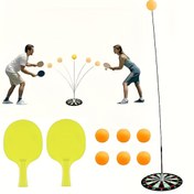 Resim Tahta Tenisi Eğitim Seti - Taşınabilir Ping Pong Şaftı ve Eğitici Araçlar 