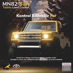 Resim MN Model MN82 1/12 Toyota Land Cruiser LC79 4WD RC Model Crawler Offroad Truck Sarı Uzaktan Kumandalı Araba 