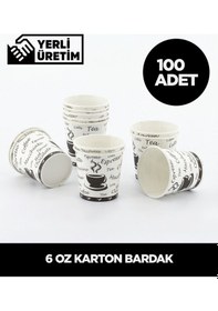 Resim 6 Oz Karton Bardak - 100 Adet Çok Renkli 
