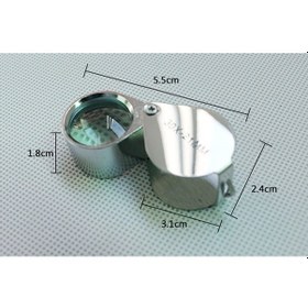 Resim Mini Taşınabilir Lup Büyüteç 30X21Mm Kuyumcu Tip Büyüteç Jevelers 