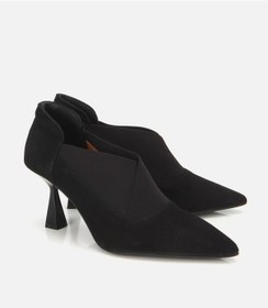 Resim Hotiç Kadın Süet Deri Streç Detaylı İnce Topuklu Stiletto 01ayh315480a100 01ayh315480a100 Siyah 