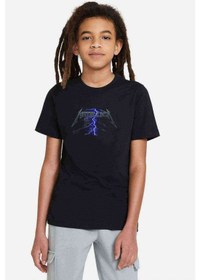 Resim Metallica 2018 Şimşek Metal Rock Music Baskılı Unisex Çocuk Siya 