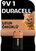 Resim Duracell 6LR61/MN1604 9V Alkalin Pil 