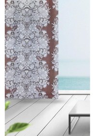 Resim Melodie Fon Perde Bordo Gri 145X250 