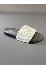 Resim Slazenger Beyaz Siyah Erkek Havuz Plaj Comfort Terlik 