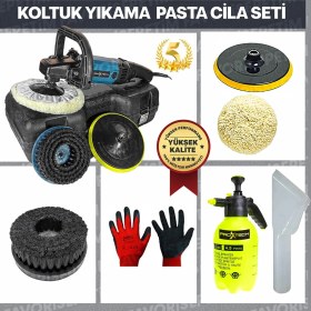 Resim Proxtech Profesyonel 6 Kademeli Devirli Koltuk Yıkama Zımpara Pasta Cila Polisaj Makinesi 