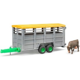 Resim Bruder Oyuncak Hayvan Taşıma Römorku ve İnek 