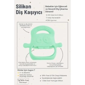 Resim Uslucan Alışveriş Açık Yeşil Bebek Silikon Diş Kaşıyıcı 