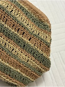 Resim H.E SECRET Yazlık El Yapımı Hasır Görünümlü Kadın Clutch Model El Çantası 