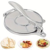 Resim 6 İnç Yapışmaz Pres Makinesi, 4 Sabit Destek ve Ergonomik Sap - Ağır Hizmet Tipi Alüminyum Yapı, Kolay Temizlenebilir Yüzey, Hint Roti, Pizza, Kek, Ekmek için - Mutfak Pişirme Temel Ürünü, Roti Yapıcı, Roti Pres 