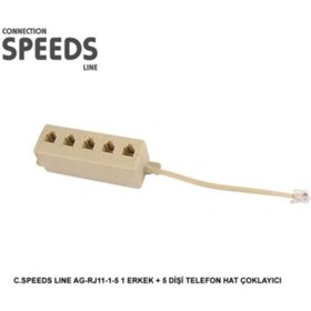 Resim C Line C.speeds Lıne Ag-rj11-1-5 1 Erkek + 5 Dişi Telefon Hat Çoklayıcı 