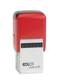 Resim Colop Q30 Kare Kırmızı Kasa Siyah Keçe - 30 x 30 MM 