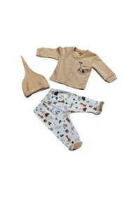 Resim Aziz Bebe 3Lü Zıbın Takım 3176 Ekru 