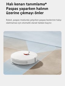 Resim Xiaomi 3D Engellerden Kaçınma Çift Hatlı Lazer ve LDS LİDARLI Çift Katmanlı Paspas Premium Robot Süpürge 
