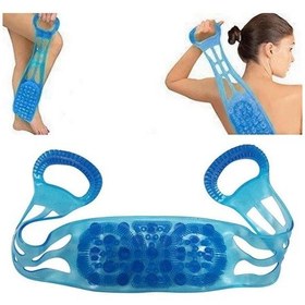 Resim Çift Taraflı Silikon Vücut Temizleyici Yumuşak Peeling Banyo Aparatı 