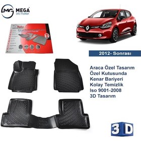 Resim Renault Clio 4 2012- Sonrası Rizline 3D Havuzlu Paspas 