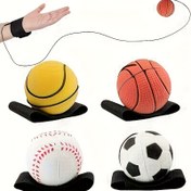Resim Bir Kauçuk El Atma Zıplayan Top, Elastik Halat Bilek Topu, Egzersiz Tepkime Topu, Bilek Zıplayan Top Spor Topu, Bilek Bandı ve Elastik Top ile Bilek Zıplayan Top - Basketbol, Futbol, Beyzbol, Tenis - Açık Hava Eğlenceleri ve Parti Oyunları için Mükemmel Seçenek 