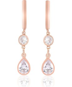 Resim Azuris 925 Ayar Gümüş Damla Taşli Ikili Küpe 