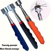 Resim 1 adet 9.07 kg Manyetik Toplama Aracı Uzatılabilir Metal Çubuk ve Güçlü Emme Kupası ile - Geri Dönüşüm için Ağır Hizmet Tipi Ergonomik Sap, Tırnaklar, Vidalar, Donanım - Mavi/Turuncu, İnşaat El Aleti | Çok Yönlü Araç | Ağır Hizmet Tipi İnşaat 