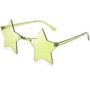 Resim Klassnum Pentagram Yıldız Şekilli Disko Gözlük - Cosplay Ve Moda Aksesuarı Multıother51 Beyaz 