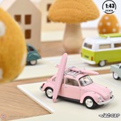 Resim 1:43 Norev 1973 Volkswagen Beetle Pink Jet Car 