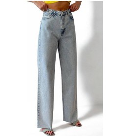 Resim Lacarino 7937 Wıde Leg Kadın Jean Pantolon Lıght Blue 