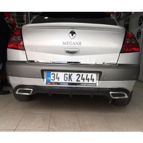 Resim Renault Megane 2 Sedan Egzoz Görünüm Difüzör Parlak Siyah 