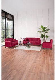 Resim Kilim Mobilya Linda Koltuk Takımı 3 2 B Bordo 