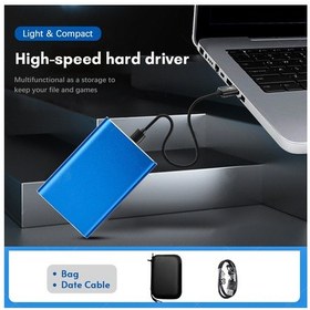 Resim Monyee 2tb Usb3.0 Metal Taşınabilir Harici Disk, Hızlı Veri Aktarımı Ve İnce Tasarım, Siyah Renk Seçeneği 