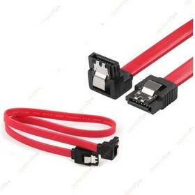 Resim 40 Cm Sata Data Kablo - 90 Derece - Metal Klip 