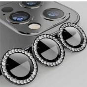 Resim Mi7a Iphone 13 Pro 13 Promax Uyumlu Koyu Gri Swarovski Taşlı Kamera Lensi Koruma 