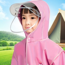 Resim Sevimli Karikatür Çocuklar Yağmurluğu - Kalın EVA Malzeme, Uzatılmış Kapüşonlu Tasarım, Açık Hava Yürüyüşü, Bisiklet, Kamp ve Tırmanış İçin | Hafif ve Bol Kesim, Tüm Mevsim Kullanımı, Sevimli Pembe Renkli, Eğlenceli Hayvan ve Bulut Desenleri, Açık Hava Yağmurluğu, Yürüyüş Çocuk Giyimleri, Dayanıklı Çocuk Giyimleri 