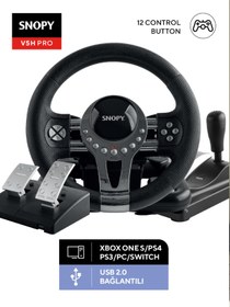 Resim TEKNO V5h Pro Xbox One S/ps4/ps3/pc/swıtch Metalik Pro Oyuncu Direksiyonu 2el 