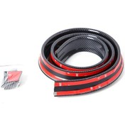 Resim Meridiangoods Siyah 3d Karbon Desenli Pvc Spoiler - Delme Gerekmez Stabilite Ve Stil 