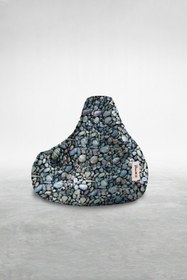 Resim earmut Damla Xl Premium Tasarım Deniztaşı Desenli Armut Koltuk 