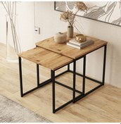 Resim Robin Home Atlantis 2'Li Büyük Metal Zigon Seti Sehpa Takımı As8- 