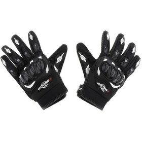 Resim Magideal Suntek Su Geçirmez Sıcak Termal Motosiklet Eldiveni Beyaz - Siyah 