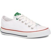 Resim United Colors Of Benetton Bnt 21y 30196 Beyaz Bayan Ayakkabı Bayan Spor Beyaz 