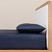 Resim %100 Pamuk Saten Lastikli Çarşaf Seti 100x200 Cm Lacivert - Lia Serisi Penelope