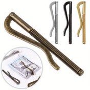 Resim 2 adet Taşınabilir Para Klipsi Metal Nakit Tutucu Bahar Kelepçe Cüzdan Parça Değiştirme Dayanıklı Cüzdan Aksesuarı 