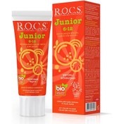 Resim Rocs Junior 6-12 Yaş Meyveli Gökkuşağı Tadında Florürsüz Diş Macunu 74 G 