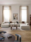 Resim S Home Design Concept Frida 5 Modül Pofidik Modüler Kanepe Xl Köşe Koltuk Takımı Fitilli Kırık Beyaz, Sağ Köşe 370 Cm 