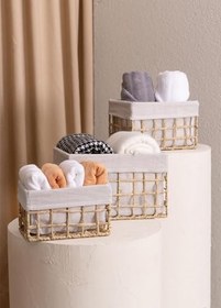 Resim The Mia Braid Hasır Organizer Sepet Naturel 30x22x19 cm 