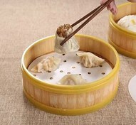 Resim 100 Adet Hava Fritöz Parşömen Kağıdı Bambu Buharlı Pişirici Astar Yapışmaz Mini Buharlı Kağıt Delikli Beyaz Buharda Pişirilmiş Çörekler Köfte Kek Pişirme Sepeti (6 inç) 