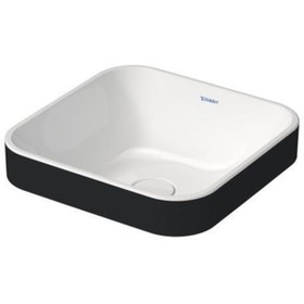 Resim Duravit Lavabo Çanak Happy D.2 Plus 40 X 40 Cm, Içi Beyaz Dışı Siyah 2359406100 