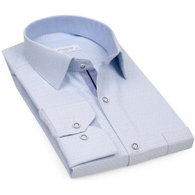 Resim Erkek Klasik Uzun Kol Jakar Desenli Hediye Kutulu Gömlek - Açık M Açık Mavi 