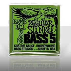 Resim Ernie Ball P02836 Regular Slinky Nickel 45-130 (5 Telli) Bas Gitar Teli 