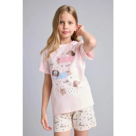 Resim DeFacto Regular Fit Baskılı 2'li Pembe Pijama Takımı Kız Çocuk I1573A826SM 
