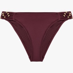 Resim Koton Astarlı Yanları İpli Boncuklu Bikini Altı Bordo 5sak00187mm Bordo 